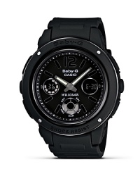 Work high energy chic with this statement watch from Baby-G, accented by a sporty round face. Designed for maximum performance and style, it features quartz movement and multiple alarms. Work high energy chic with this statement watch from Baby-G, accented by a sporty round face. Designed for maximum performance and style, it features quartz movement and multiple alarms.