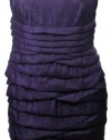 Adrianna Papell Women's Embellished Shutter Dress 16W Purple