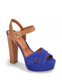 THE LOOKCrisscross straps at vampAdjustable ankle strapsCovered heel 5 (125mm)Wooden platform, 1¼ (30mm)Compares to a 3¾ heel (95mm)THE MATERIALLeather upperLeather lining and soleORIGINImported THE LOOKCrisscross straps at vampAdjustable ankle strapsCovered heel 5 (125mm)Wooden platform, 1¼ (30mm)Compares to a 3¾ heel (95mm)THE MATERIALLeather upperLeather lining and soleORIGINImported