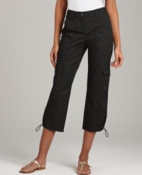 Cute in cargo! These capri pants from Style&co. feature functional pockets and sleek seam details adding flair to your look. Cute in cargo! These capri pants from Style&co. feature functional pockets and sleek seam details adding flair to your look.