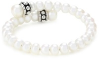 Honora Pallini White Freshwater Cultured Pearl Coil Cuff Bracelet