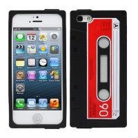 Fosmon JEL Series Silicone Cassette Case for Apple iPhone 5 - Black / Red Fosmon JEL Series Silicone Cassette Case for Apple iPhone 5 - Black / Red