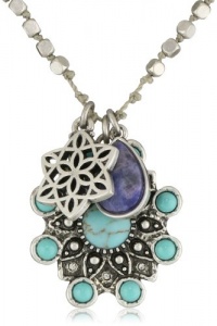 Lucky Brand Boxed Turquoise Lapis Charm Necklace Lucky Brand Boxed Turquoise Lapis Charm Necklace