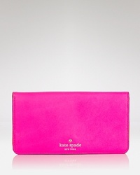 The brightest accessories? Stylishly functional pieces like this kate spade new york leather wallet, which is designed to cleverly organize your daytime essentials.