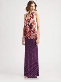 Dreamy paintbrush florals highlight airy silk in this shoulder-baring halter tailred with a draped cowl front.Halter necklineCowlneckFlat frontAbout 26 from shoulder to hemSilkDry cleanImportedModel shown is 5'9 (175cm) wearing US size Small. Dreamy paintbrush florals highlight airy silk in this shoulder-baring halter tailred with a draped cowl front.Halter necklineCowlneckFlat frontAbout 26 from shoulder to hemSilkDry cleanImportedModel shown is 5'9 (175cm) wearing US size Small.