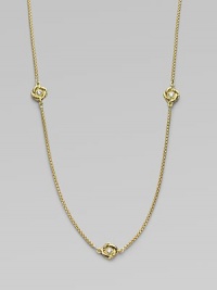 From the Chain Collection. This 18k yellow gold chain is dotted with sparkling diamonds.Diamonds, 0.21 tcw 18k yellow gold Length, about 18 Lobster clasp Imported