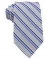 Follow the lines in your look with this sleek striped tie from Calvin Klein.