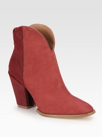 Western-inspired staple, carefully crafted of soft suede and pony hair for a touch of luxe. Pony hair-covered heel, 3¾ (95mm)Suede and pony hair upperSquare toePull-on styleLeather lining and solePadded insoleImported Western-inspired staple, carefully crafted of soft suede and pony hair for a touch of luxe. Pony hair-covered heel, 3¾ (95mm)Suede and pony hair upperSquare toePull-on styleLeather lining and solePadded insoleImported