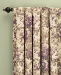 With a lush floral print, Sure Fit's Chloe panel dresses up your windows with easy elegance. Blossoms with a hint of plum add just the right amount of color to any room. Hang with hidden tabs or as a rod-pocket. With a lush floral print, Sure Fit's Chloe panel dresses up your windows with easy elegance. Blossoms with a hint of plum add just the right amount of color to any room. Hang with hidden tabs or as a rod-pocket.