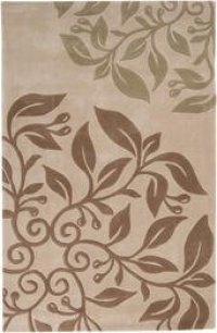 Surya Cosmopolitan Beige Brown Leaves Contemporary 5' x 8' Rug (COS-8971) Surya Cosmopolitan Beige Brown Leaves Contemporary 5' x 8' Rug (COS-8971)