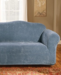 Snug, form-fitting slipcovers for hard-to-fit furniture. The Stretch Royal Diamond collection protects and restores lived-in loveseats with rows of regal diamonds that bring a graceful flow to any living area. Snug, form-fitting slipcovers for hard-to-fit furniture. The Stretch Royal Diamond collection protects and restores lived-in loveseats with rows of regal diamonds that bring a graceful flow to any living area.