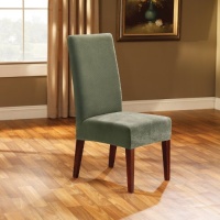 Sure Fit Stretch Pique Shorty Dinning Room Chair Slipcover, Green Sure Fit Stretch Pique Shorty Dinning Room Chair Slipcover, Green