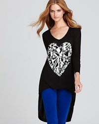 We heart this one-of-a-kind looking Lauren Moshi tee--instantly eye catching with a girl's best friend front and center, it's the top that's all heart with a touch of whimsy. We heart this one-of-a-kind looking Lauren Moshi tee--instantly eye catching with a girl's best friend front and center, it's the top that's all heart with a touch of whimsy.