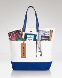 Anya Hindmarch Tote - Homework Canvas with Velvet Calf Anya Hindmarch Tote - Homework Canvas with Velvet Calf