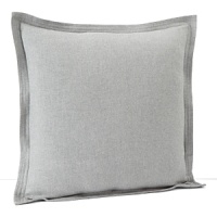 Inspired by the refined polish of menswear, this relaxed collection pairs solid brushed cotton and twill with faux suede trim and plaid. This decorative pillow has the feel of soft flannel in light grey with two rows of channel stitching detail. Inspired by the refined polish of menswear, this relaxed collection pairs solid brushed cotton and twill with faux suede trim and plaid. This decorative pillow has the feel of soft flannel in light grey with two rows of channel stitching detail.