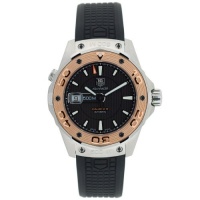 TAG Heuer Men's WAJ2150.FT6015 Aquaracer Calibre 5 Automatic 500M Gold Bezel Watch TAG Heuer Men's WAJ2150.FT6015 Aquaracer Calibre 5 Automatic 500M Gold Bezel Watch