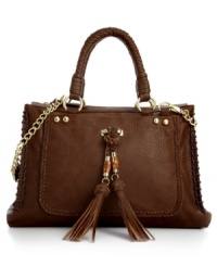 Shoulder this irresistibly elegant design from Olivia + Joy wherever you go and give any look an instant upgrade. Luxe golden hardware, flirty tassels and chain-link details make it the perfect afternoon or evening essential. Shoulder this irresistibly elegant design from Olivia + Joy wherever you go and give any look an instant upgrade. Luxe golden hardware, flirty tassels and chain-link details make it the perfect afternoon or evening essential.