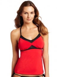 JAG Women's Swimwear Mesh Attach Racerback Tankini Top JAG Women's Swimwear Mesh Attach Racerback Tankini Top