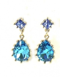 Betsey Johnson Iconic Blue Lagoon Crystal Drop Earrings New 2013 Betsey Johnson Iconic Blue Lagoon Crystal Drop Earrings New 2013