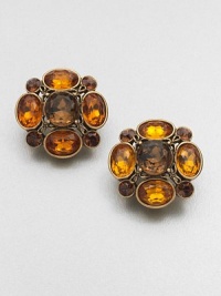 A beautiful cluster of faceted stones in carious shapes and sizes. Glass stonesPewter and brassSize, about 1.5Clip-on backMade in USA A beautiful cluster of faceted stones in carious shapes and sizes. Glass stonesPewter and brassSize, about 1.5Clip-on backMade in USA