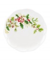 A season of entertaining and celebration will flourish with the Winter Meadow accent plates from Lenox. Crisp holly blooms on scalloped ivory porcelain designed to mix and match.