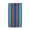 Dream the day away by the sky blue water on this Lauren Ralph Lauren beach towel, flaunting classic stripes and a Ralph Lauren logo.