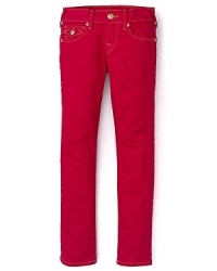 Bold colors and a lean silhouette makes the Lonestar jean an essential summer basic. It's outfitted with True Religion's signature hardware and flap coin pocket and cut for a snug, tapered fit that pairs perfectly with a roomier top or a simple tank. Bold colors and a lean silhouette makes the Lonestar jean an essential summer basic. It's outfitted with True Religion's signature hardware and flap coin pocket and cut for a snug, tapered fit that pairs perfectly with a roomier top or a simple tank.