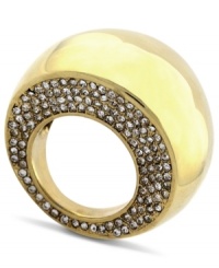 A glam combination. Rich gold tones and glittering pave crystals team up on this domed cocktail ring from Vince Camuto. Crafted in gold tone mixed metal. Size 8. A glam combination. Rich gold tones and glittering pave crystals team up on this domed cocktail ring from Vince Camuto. Crafted in gold tone mixed metal. Size 8.