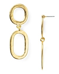 Strike gold with these hammered disc earrings from Kenneth Jay Lane. With delicate open hoops, this pair ensures your status as a golden girl. Strike gold with these hammered disc earrings from Kenneth Jay Lane. With delicate open hoops, this pair ensures your status as a golden girl.