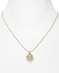 Delicate yet so seductive: this plated gold Alexis Bittar necklace features an effortless teardrop pendant, adorned with decadent crystals. Delicate yet so seductive: this plated gold Alexis Bittar necklace features an effortless teardrop pendant, adorned with decadent crystals.