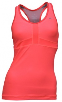 NIKE Women's Dedication II Long Vent Training Tank Top Sports Bra - Pink NIKE Women's Dedication II Long Vent Training Tank Top Sports Bra - Pink
