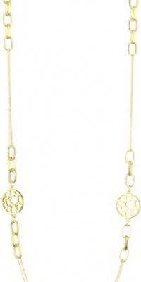 T Tahari Essential Gold Tone Chain with Open Work Circle Stations Necklace T Tahari Essential Gold Tone Chain with Open Work Circle Stations Necklace