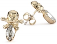 Bing Bang Memento Mori Yellow Gold and Swarovski Crystal Skull Stud Earrings Bing Bang Memento Mori Yellow Gold and Swarovski Crystal Skull Stud Earrings