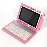 Lumsing 7 inch USB keyboard + Universal Protective Folios PU Leather Case Pouch Cover with Kickstand for 7 inch Android Tablet PC MID EPAD Gpad, Apad Notebook -Synthetic Leather Protective Stand Case Cover with 80-Keys Keyboard for 7 Tablet PC (Pink) Lumsing 7 inch USB keyboard + Universal Protective Folios PU Leather Case Pouch Cover with Kickstand for 7 inch Android Tablet PC MID EPAD Gpad, Apad Notebook -Synthetic Leather Protective Stand Case Cover with 80-Keys Keyboard for 7 Tablet PC (Pink)