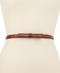 A darling take on the classic skinny belt, Fossil adds a bow for extra flair.