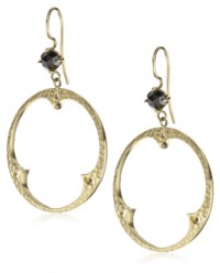 Mizuki 14k Earrings Wire Black Diamond 1.2Ct Charm Circle Mizuki 14k Earrings Wire Black Diamond 1.2Ct Charm Circle