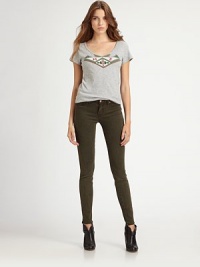 Sleek jeans with an irresistible fit, thanks to just the right amount of stretch.Belt loopsButton closureZip flyFive-pocket stylePull-on designInseam, about 30Rise, about 9Lyocell/viscose/polyester/elastaneMachine washImportedSIZE & FIT Model shown is 5'10 (180cm) wearing a US size 4. Sleek jeans with an irresistible fit, thanks to just the right amount of stretch.Belt loopsButton closureZip flyFive-pocket stylePull-on designInseam, about 30Rise, about 9Lyocell/viscose/polyester/elastaneMachine washImportedSIZE & FIT Model shown is 5'10 (180cm) wearing a US size 4.
