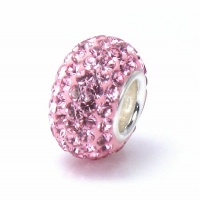 Bella Fascini Pink Crystal Pave Bling - European Charm Bracelet Beads Made with Authentic Swarovski Crystal Elements - Fits Perfectly on Chamilia Moress Pandora and All Compatible Brands Bella Fascini Pink Crystal Pave Bling - European Charm Bracelet Beads Made with Authentic Swarovski Crystal Elements - Fits Perfectly on Chamilia Moress Pandora and All Compatible Brands