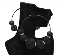 Basketball Wives POParazzi Inspired Black Mesh Ball Earrings Ce713bbk 83mm Basketball Wives POParazzi Inspired Black Mesh Ball Earrings Ce713bbk 83mm