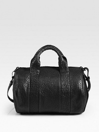 Sumptuous pebble-grain lambskin, styled in a roomy top-handle carryall with matte black hardware.Double top handles, 5 dropAdjustable shoulder strap, 13¼-13½ dropTop zip closureProtective metal feetOne inside zip pocketFully lined12W X 11H X 9DImported