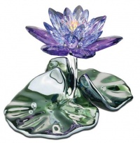 Swarovski Waterlily Figurine, Blue Violet Swarovski Waterlily Figurine, Blue Violet