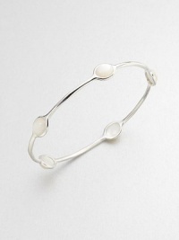 From the Scultura Collection. Five mother-of-pearl cabochon stations set in a sleek sterling silver bangle. Mother-of-pearlSterling silverDiameter, about 2.5Slip-on styleImported From the Scultura Collection. Five mother-of-pearl cabochon stations set in a sleek sterling silver bangle. Mother-of-pearlSterling silverDiameter, about 2.5Slip-on styleImported