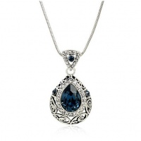 Swarovski Crystal Diamond Accent Teardrop Pendant Necklace 18-SN3304