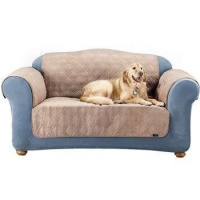 Sure Fit Pet Throw Quilted Sofa Slipcover, Taupe Sure Fit Pet Throw Quilted Sofa Slipcover, Taupe