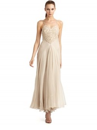 THE LOOKThin double strapsInterior bodice liningFront mesh with floral beading Pleated detail at waist Scoop back with crisscross strapsBack zip closureTHE FITAbout 59 from shoulder to hemTHE MATERIALSilkFully linedCARE & ORIGINDry cleanMade in ItalyModel shown is 5'10½ (179cm) wearing US size 4. THE LOOKThin double strapsInterior bodice liningFront mesh with floral beading Pleated detail at waist Scoop back with crisscross strapsBack zip closureTHE FITAbout 59 from shoulder to hemTHE MATERIALSilkFully linedCARE & ORIGINDry cleanMade in ItalyModel shown is 5'10½ (179cm) wearing US size 4.