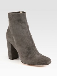 On-trend ankle boot rendered in fine suede with an easy side zip. Self-covered heel, 4 (100mm)Suede upperSide zipperLeather lining and solePadded insoleImported On-trend ankle boot rendered in fine suede with an easy side zip. Self-covered heel, 4 (100mm)Suede upperSide zipperLeather lining and solePadded insoleImported