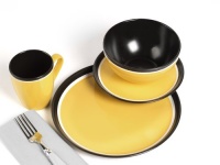 TTU Gallery 16-Piece Dinnerware Set, Argentina Yellow TTU Gallery 16-Piece Dinnerware Set, Argentina Yellow