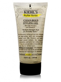 Non-greasy styling gel provides definition with long-lasting hold and manageability. Enriched with silk powders, vitamin E and readily absorbed natural extracts. This transparent formula styles and holds hair without flaking or drying out and provides incredible shine. Thickener and holding polymers separate and hold. For all hair types. 5.0 oz. Non-greasy styling gel provides definition with long-lasting hold and manageability. Enriched with silk powders, vitamin E and readily absorbed natural extracts. This transparent formula styles and holds hair without flaking or drying out and provides incredible shine. Thickener and holding polymers separate and hold. For all hair types. 5.0 oz.