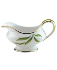 The lushness of flowers and vines, brought to your table. The Bernardaud Frivole gravy boat (not shown) boasts a refined pattern and distinctive gold band rim. The lushness of flowers and vines, brought to your table. The Bernardaud Frivole gravy boat (not shown) boasts a refined pattern and distinctive gold band rim.