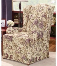 Sure Fit 121326246_PLM Chloe Wing Chair Slipcover, Plum Sure Fit 121326246_PLM Chloe Wing Chair Slipcover, Plum